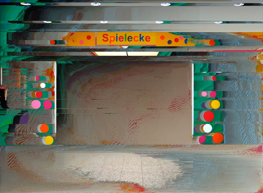 “Spielecke” (playground area for kids), glitch - 3rd grade, 3026x 2219px, 2013